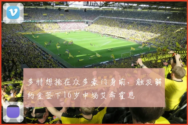 多特想抢在众多豪门身前，触发解约金签下16岁中场艾希霍恩